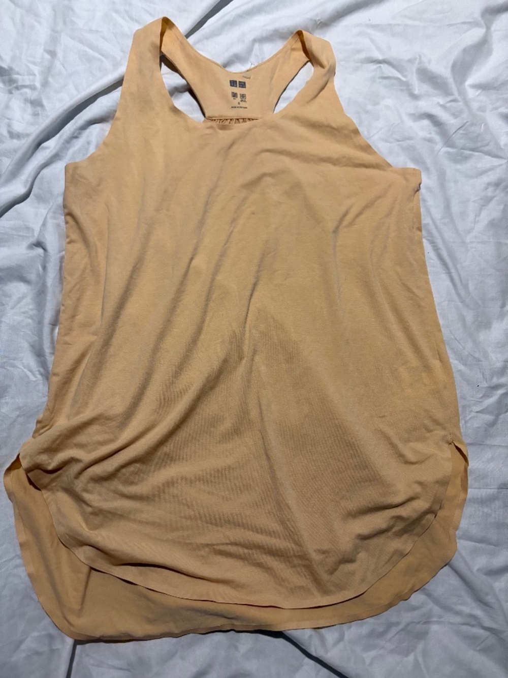 Uniqlo AIRism Racerback Workout Tank Top Beige S